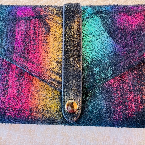 AIMEE KESTENBERG RAINBOW OIL SLICK FOLDOVER WALLET - Picture 8 of 9